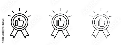 Best seller icon in outline stroke style symbol.