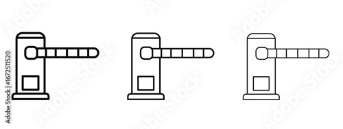 Barrier icon in outline stroke style symbol.