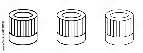 Air filter icon in outline stroke style symbol.
