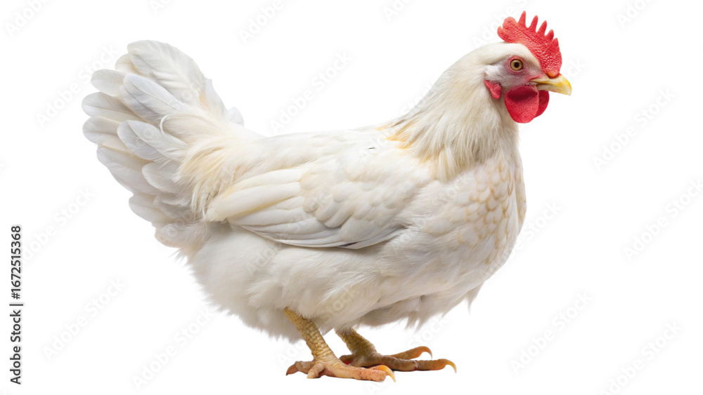 Fototapeta premium chicken on white background