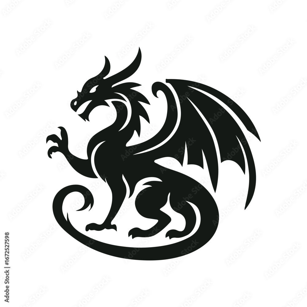 Naklejka premium Dragons SVG