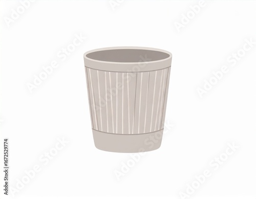 Wallpaper Mural Isolated Gray Pixel Art Trash Can Receptacle for Waste Paper on White Torontodigital.ca
