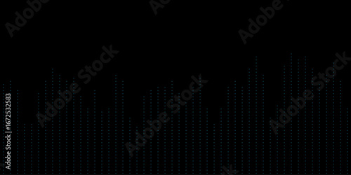 Futuristic vector tech background with digital soundwave elements.