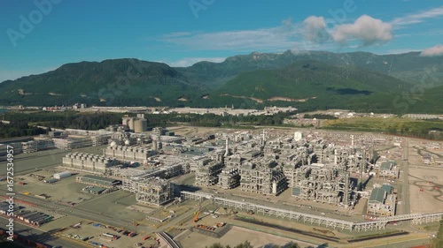 The process trains of a natural gas liquifaction plant in northern British Columbia, Part 1 