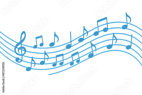 A gentle tide of silvery notes undulates across the screen, evoking a soothing harmony that echoes a peaceful musical moment