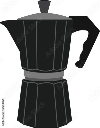 Black Moka Pot Stovetop Espresso Maker icon.