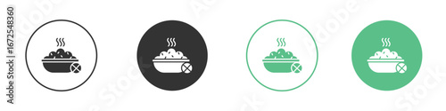 Lack of appsetite icons silhouette in flat black style.