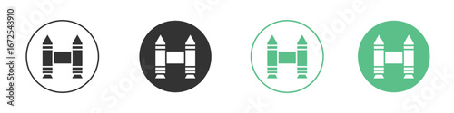 Jetpack icons silhouette in flat black style.