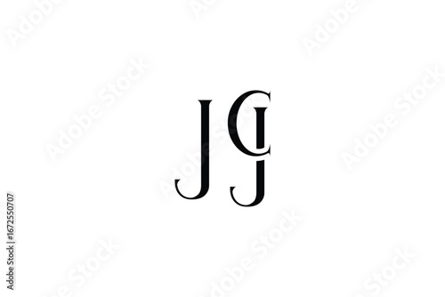 Initial JCJ creative letter logo design. Elegant Monogram Logo Design with Decorative Elements and Typography