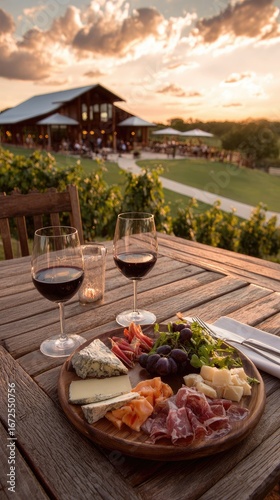 Wine tasting, sunset views, outdoor dining