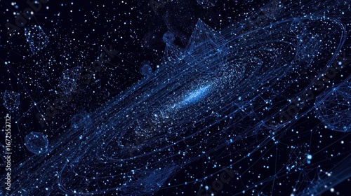 Abstract cosmic galaxy