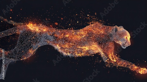 Abstract cheetah in motion (1)