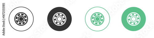 Car bearing icons silhouette in flat black style.