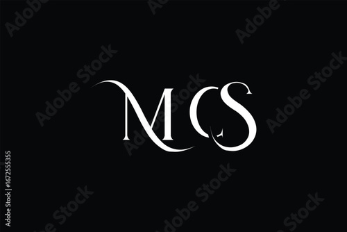 Initial MCS creative letter logo design. Elegant Monogram Logo Design with Decorative Elements and Typography