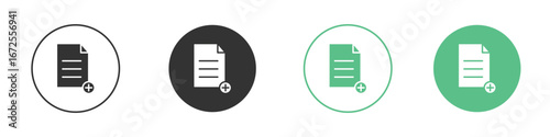 Add document icons silhouette in flat black style.