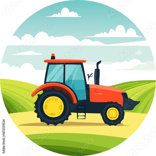 tractor on a field