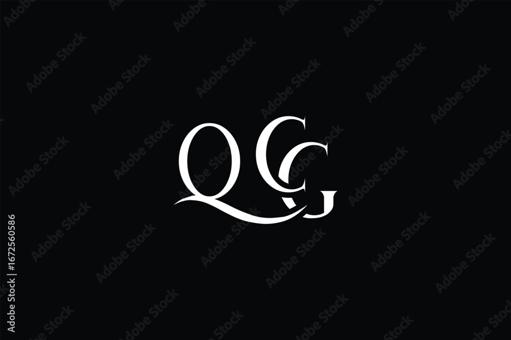 Obraz premium Initial QCG creative letter logo design. Elegant Monogram Logo Design with Decorative Elements and Typography