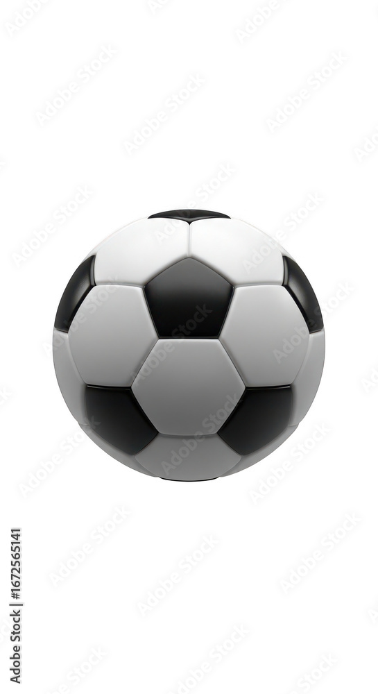 Obraz premium Classic soccer ball isolated on transparent background