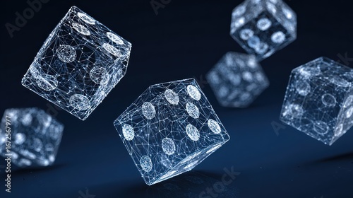 Abstract dice in motion (1)