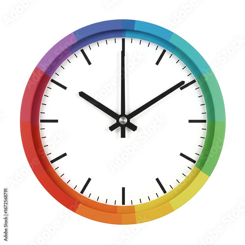 Wall clock displaying time in a stylish and functional design.