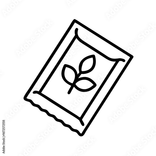 Seed packet icon vector illustration for agriculture gardening and planting design needs