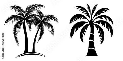 The Palm Tree Icon is a simple yet evocative symbol that depicts a palm tree on a small island, ideal for representing tropical destinations, vacations, or summer vibes