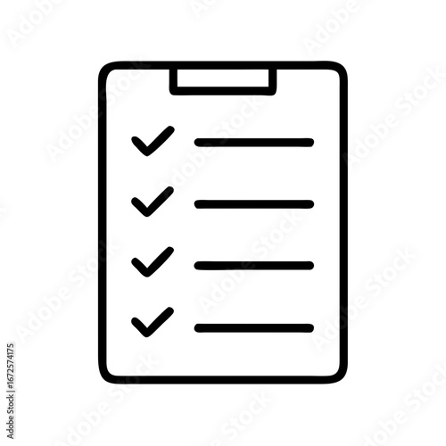 Checklist clipboard task management list to do app project plan survey form document icon graphic