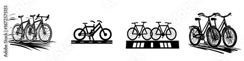 The Bicycle Icon represents a straightforward yet potent black and white image of a bicycle, embodying freedom, adventure, and a healthy lifestyle
