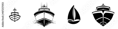 The ‘Boat Icon - Nautical Adventure’ embodies the essence of exploration, featuring a simple yet elegant boat set against stylized waves that evoke the thrill of the open sea