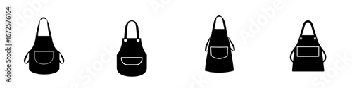 Apron Icon represents an apron in a simple yet powerful way, ideal for culinary or household-related digital platforms or slides