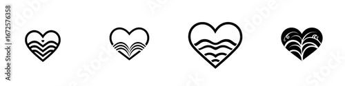 The Intricate Heart Design features a stylized black heart adorned with a swirling pattern, embodying the essence of love and beauty in a minimalist and abstract form