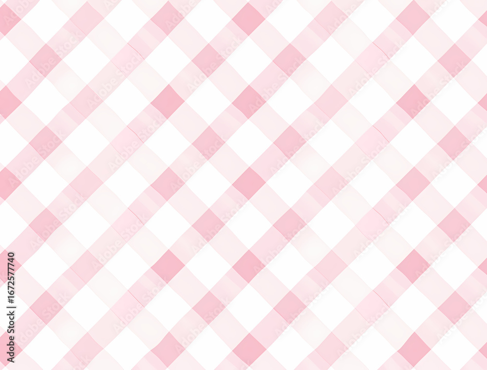 Fototapeta premium Pink Gingham Digital Paper for Scrapbooking, Planner Inserts, and DIY Craft Projects