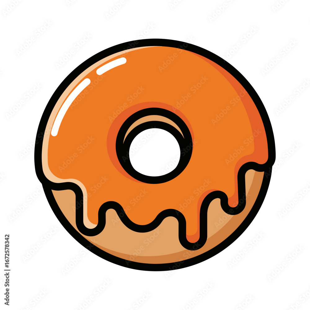 Fototapeta premium Orangle Glazed Donut