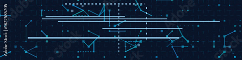 Futuristic vector tech background with abstract digital patterns and geometric lines.
