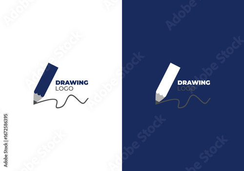pencil case illustration icon writing logo vector