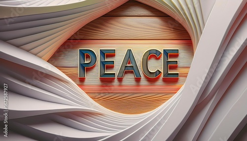 colorful beautiful peace lettering
