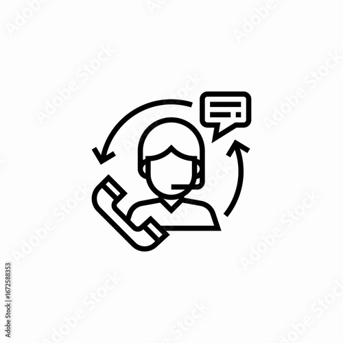 customer support service icon sign vector