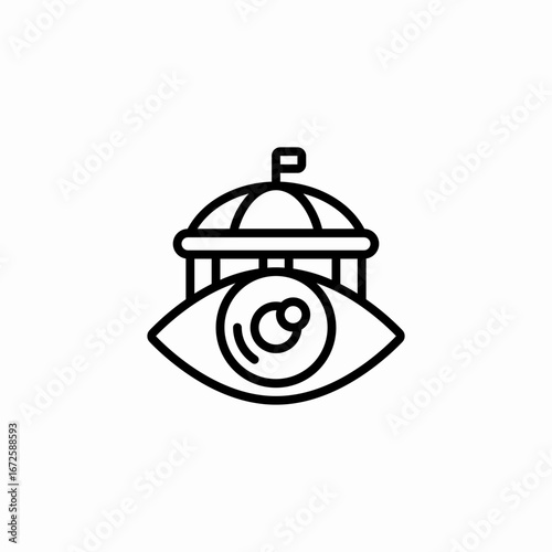 government surveillance eye icon sign vector