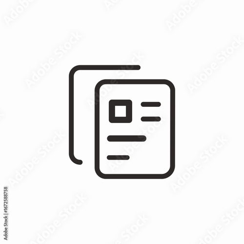 id card icon sign vector