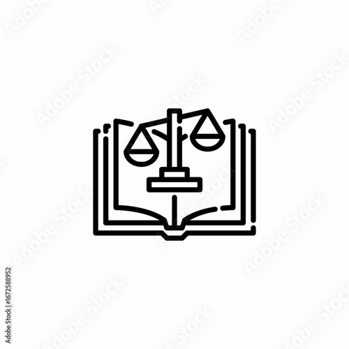law book justice icon sign vector