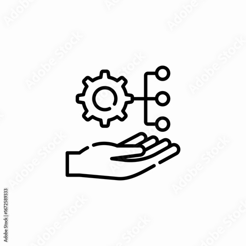 process management support icon sign vector