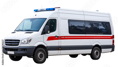 Ambulance PNG, Emergency Medical Vehicle, Transparent Background, Healthcare and Rescue Transport