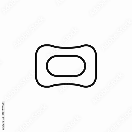 bar of soap icon sign vector