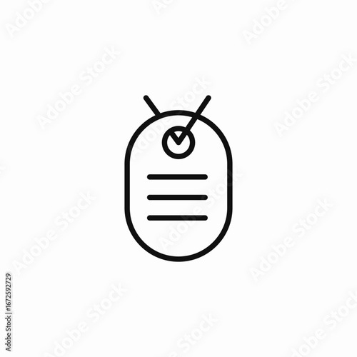 pet id tag icon sign vector