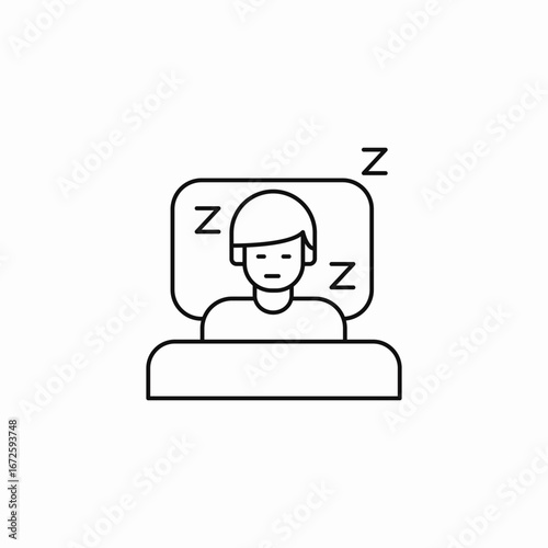 sleeping at home icon sign vector