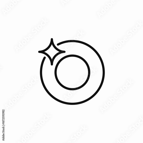sparkling clean plate icon sign vector