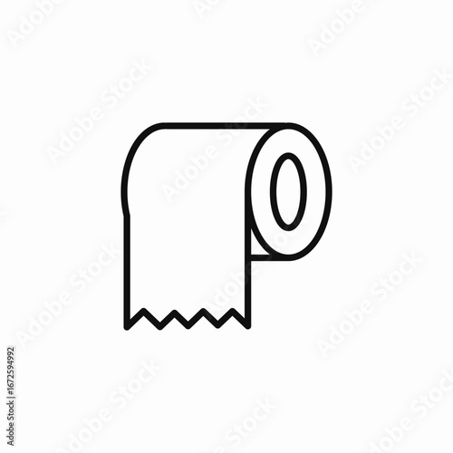 toilet paper roll icon sign vector