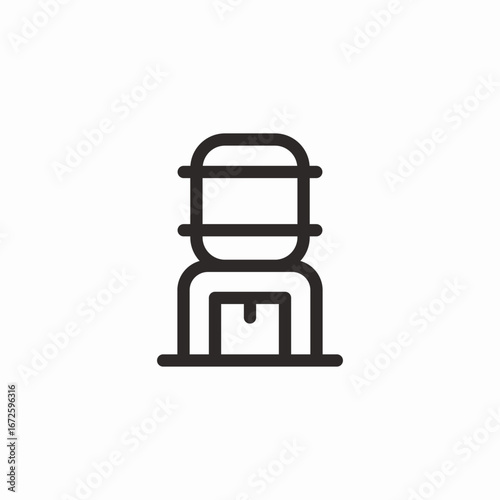 water dispencer black icon sign vector