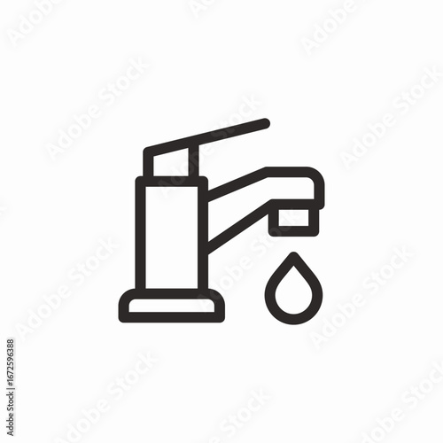 water supply utilities black icon sign vector