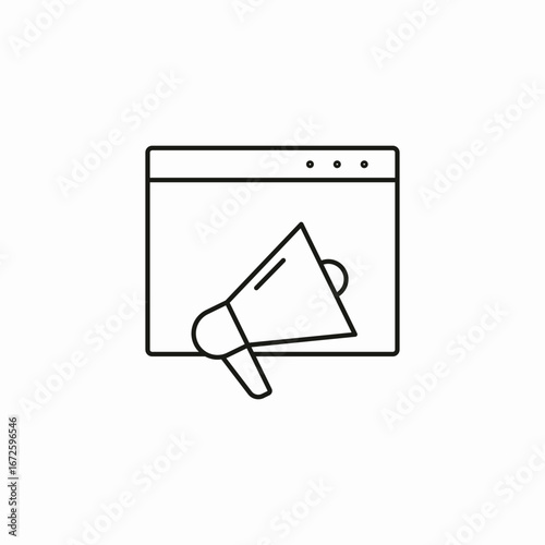 website announcement icon sign vector